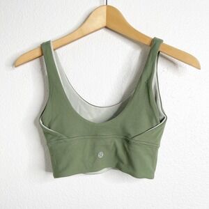 Lululemon Align Reversible Bra Olive Green Sage Grey Nulu Light Support Yoga Bra